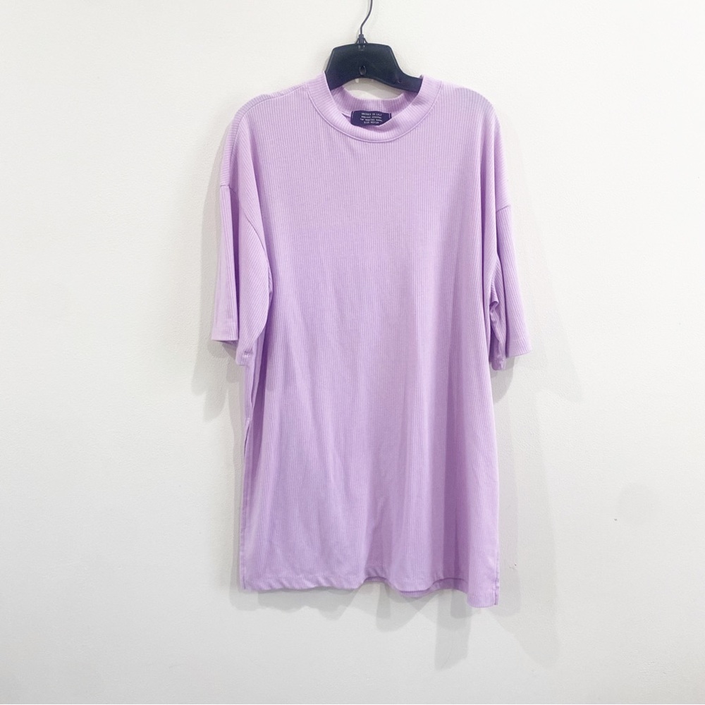 Dressed In Lala | Purple Lavender Ribbed Playsuit Loungewear Cotton Candy